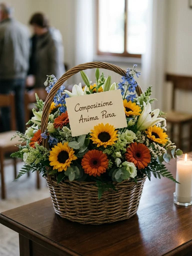 Anima Pura, omaggio floreale con consegna al cimitero, con foto di conferma su WhatsApp