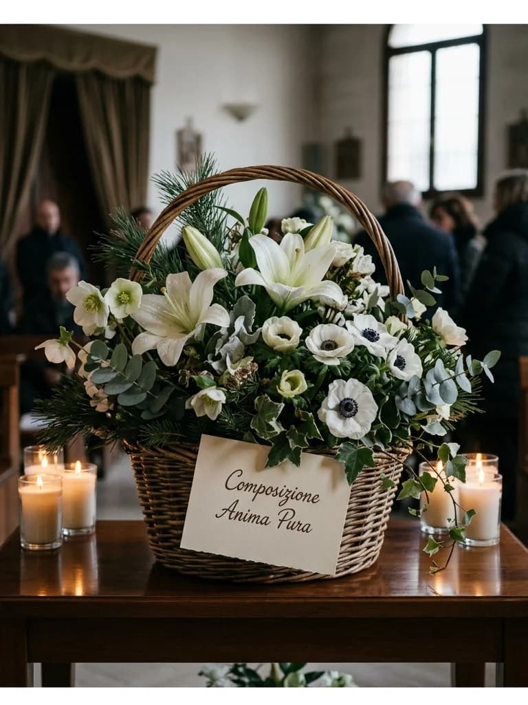 Anima Pura, omaggio floreale con consegna al cimitero, con foto di conferma su WhatsApp
