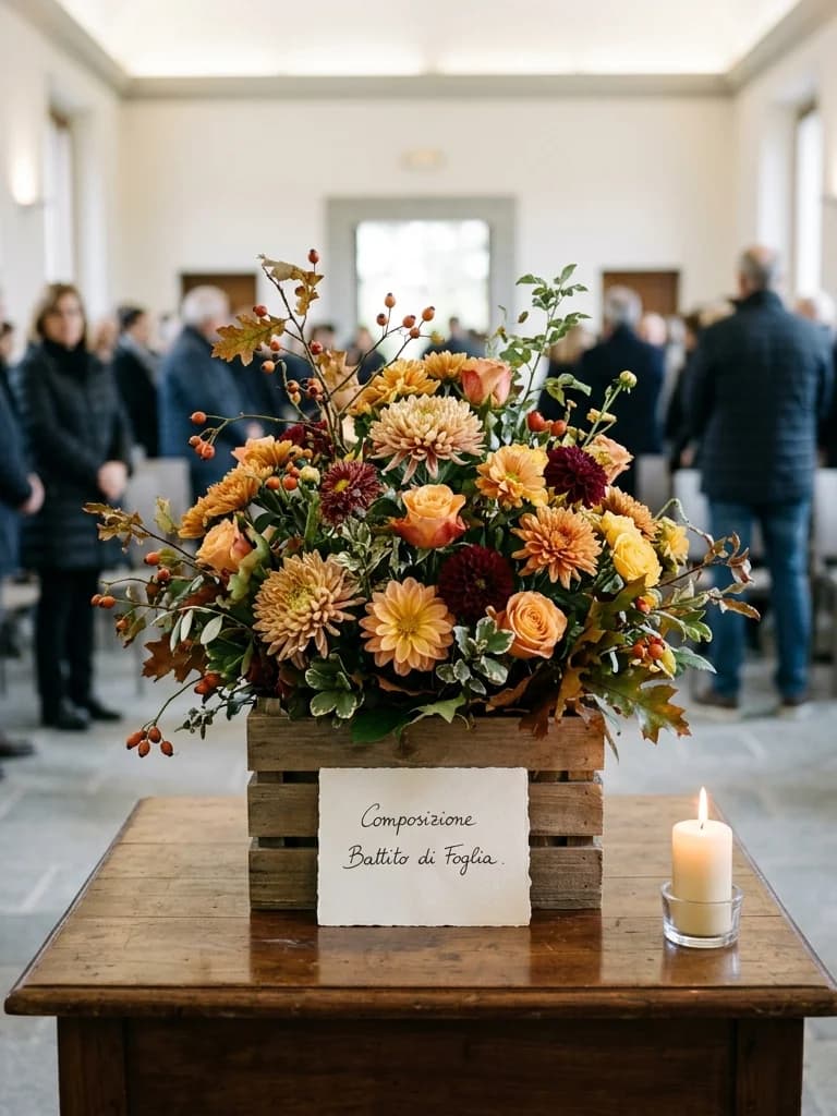 Battito di Foglia, omaggio floreale con consegna al cimitero, con foto di conferma su WhatsApp