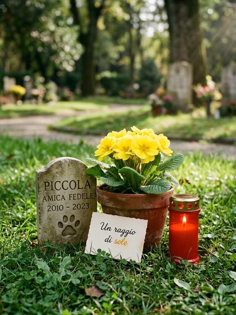 Un Raggio di Sole, omaggio floreale con consegna al cimitero, con foto di conferma su WhatsApp